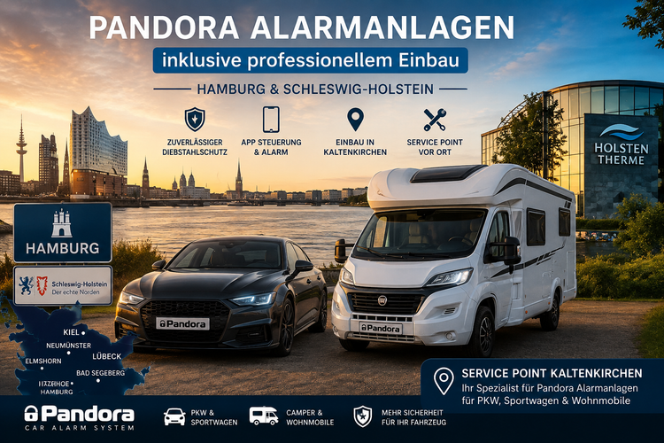 Pandora Alarmanlage inklusive Einbau – unser Service Point in Kaltenkirchen
