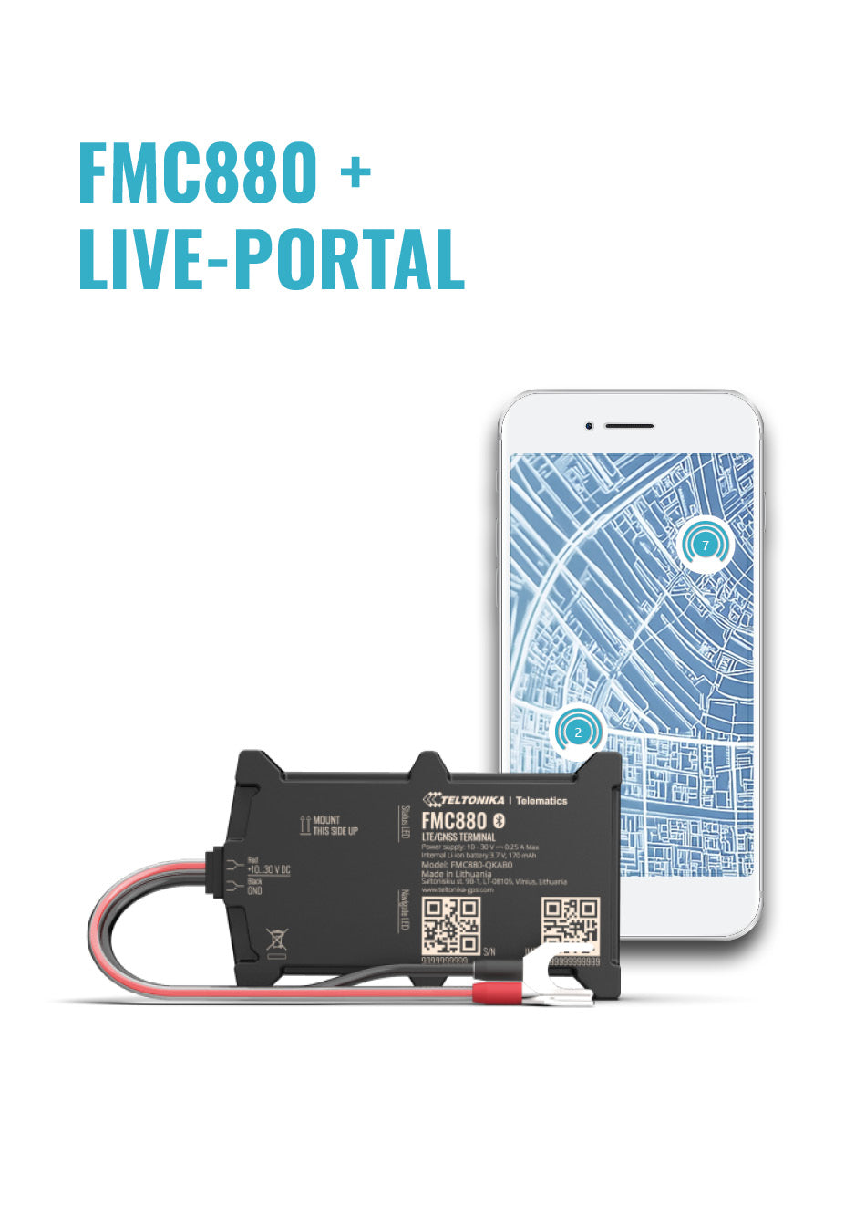 Teltonika FMC880 GPS Tracker + Live Portal Service