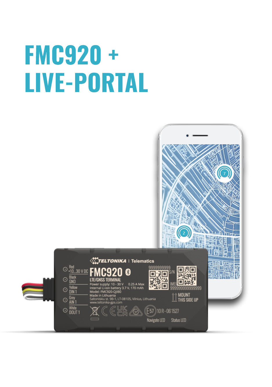 Teltonika FMC920 GPS Tracker + Live Portal Service